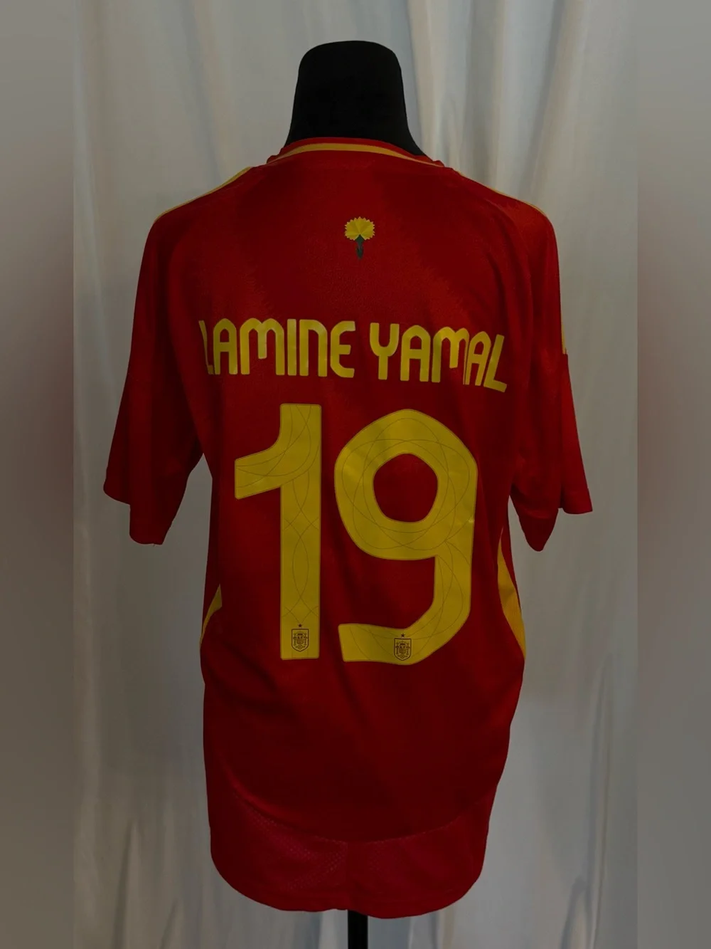 adidas Red and Gold Men's Soccer Jersey - #19